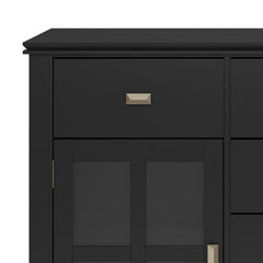 Artisan Solid Wood Sideboard Buffet in Black