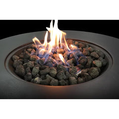 11" H x 30" W Fibre Reinforced Concrete Propane Gas Outdoor Fire Pit Table with Lid
