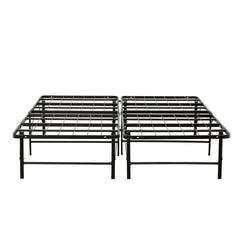 Metal Mattress Foundation Bed Frame, King Size Bed Base, Bedroom Furniture, Black