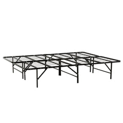 Metal Platform Bed Base - King Size Mattress Foundation Bed Frame, Black