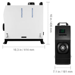 5-8KW Diesel Heater, Diesel Air Heater All in One with Remote Control and LCD Screen, Fast Heating Low Noise, Portable Diesel Heater for Truck Van RV Trailer Camper and Indoors