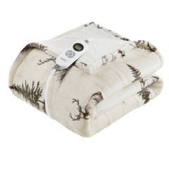 1-Piece 50x60" Heated Throw,Deer