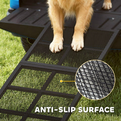 PawHut Dog Car Ramp, 75" x 20" Extra Long and Wide, Non-Slip Surface, Folding Portable Pet Ramp for Large, Small & Senior Dogs