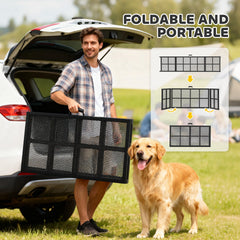 PawHut Dog Car Ramp, 75" x 20" Extra Long and Wide, Non-Slip Surface, Folding Portable Pet Ramp for Large, Small & Senior Dogs