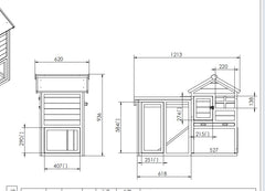 Deluxe Wooden Chicken Coop Hen House Rabbit Wood Hutch Poultry Cage Habitat
