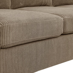 Savannah Modular Corduroy Sectional Sofa with Ottoman