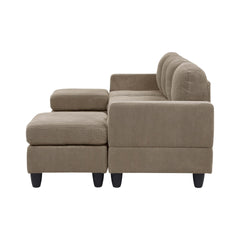 Savannah Modular Corduroy Sectional Sofa with Ottoman