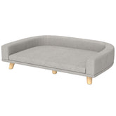 PawHut Dog Sofa Couch Bed with Washable Cushion for Large Dogs, Cats, Gray