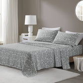 4 Pieces Queen 100% Printed Sheet Set,Sage Winter Fauna