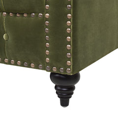 Alto 88" Tufted Chesterfield Sofa, Olive Green Performance Velvet