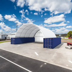 Shipping Container Canopy Shelter Double Truss 40'x40'x15',22 OZ PVC