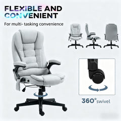 High Back Massage Desk Chair with Reclining Backrest,For Home and Office