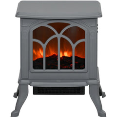 Chic Electric Fireplace Stove – Realistic Flame, Retro Style for Cozy & Trendy Home Interiors