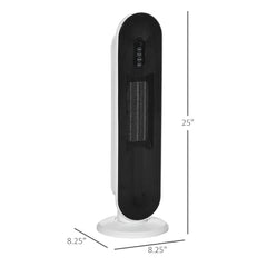 Adjustable Thermostat,Ceramic Tower Indoor Space Heater for Home,24H Timer & Remote Control, Tip-Over and Overheating Safety Protection