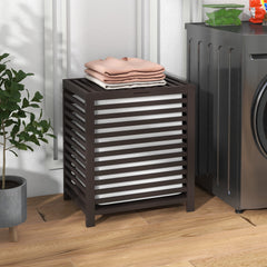 HOMCOM 55 L Bamboo Laundry Basket with Lid, Cloth Hamper with Removable Liner Bag, 19.75 x 14.25 x 23.5 Inches, Coffee