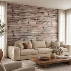 HOMCOM 8-Pack 3D Faux Wood Wall Panels, Lightweight Polyurethane Panels for Interior and Exterior Accent Walls, Gray Wood Grain