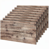 HOMCOM 8-Pack 3D Faux Wood Wall Panels, Lightweight Polyurethane Panels for Interior and Exterior Accent Walls, Gray Wood Grain