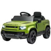 Qaba 12V Ride on Car Licensed Land Rover with Remote, Suspension, Slow Start, 3 Speeds, Lights, Music, Horn for 3-5, Green