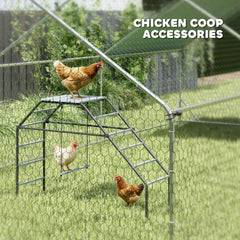 PawHut Chicken Coop Perches with Adjustable Swing, 10 Roosting Bars, for Backyard, Farm