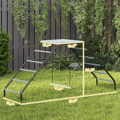 PawHut Chicken Coop Perches with Adjustable Swing, 10 Roosting Bars, for Backyard, Farm