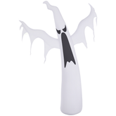 HOMCOM 6' Tall Halloween Inflatables Outdoor Decorations White Ghost, Light Up Blow Up Yard Decor with LED Light and Fan Indoor Outdoor for Garden, Lawn, Party, Holiday