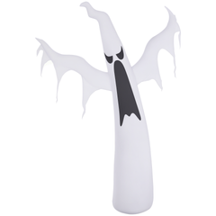 HOMCOM 6' Tall Halloween Inflatables Outdoor Decorations White Ghost, Light Up Blow Up Yard Decor with LED Light and Fan Indoor Outdoor for Garden, Lawn, Party, Holiday