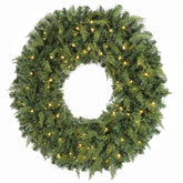 HOMCOM 36" Prelit Crestwood Spruce Artificial Christmas Wreath, Christmas Decor with Bow, LEDs, 8 Modes, Realistic Tips