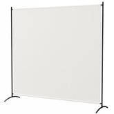 Outsunny Outdoor Privacy Screen, 5.9FT Tall Room Divider with UPF30+ Protection, Freestanding Privacy Panel, Beige