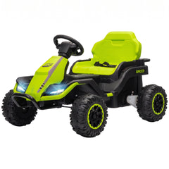 Qaba 24V Kids Electric Ride On Car with Dual Motors, Remote Control, 4-Wheel Suspension, Soft Start for 3-6 Years, Green