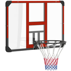 Soozier Wall Mounted Basketball Hoop with Shatter-Resistant Backboard, Solid Rim and All-Weather Net for Indoor and Outdoor Use
