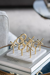 6.4x6.4x3.4" Banswara Marble Tic Tac Toe Game