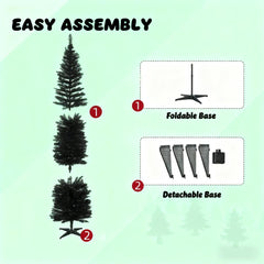 Pencil Christmas Tree with Sturdy Base, Perfect for Modern Holiday Decor