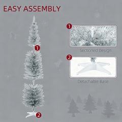Pencil Christmas Tree,Decorated Christmas Tree, with 499 Realistic Branch Tips and Plastic Stand