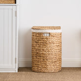 Judas Water Hyacinth Woven Full Oval Brown Laundry Hamper