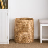 Judas Water Hyacinth Woven Full Oval Brown Laundry Hamper