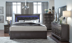 SHAKER GREY KING 5PC BEDROOM SET