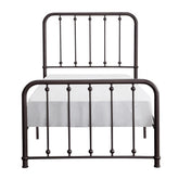 Classic Twin Platform Bed Dark Bronze Finish Metal Frame Bedroom Furniture 1pc