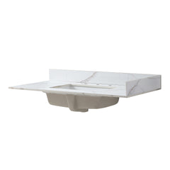 Montary vanity top carrara gold side splash