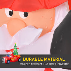 Inflatable Santa Truck with Lit Christmas Tree – Eye-Catching Outdoor Christmas Decor for Your Yard