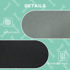 PawHut Elevated Dog Bed with Removable Canopy, Outdoor Dog Cot with UV Protection Canopy Shade, 24 inch Pet Bed for Camping, Gray