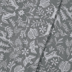 4 Pieces Cal King 100% Printed Sheet Set,Sage Winter Fauna