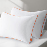 Bed Pillows Standard Size Set of 2, Fluffy Pillows for Back, Stomach or Side Sleepers, Luxury Hotel Quality, White