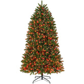 HOMCOM 6ft Prelit Christmas Tree with Full-Spectrum LEDs, Smart App Control, Wide Full Hinged Xmas Tree, Easy Assembly