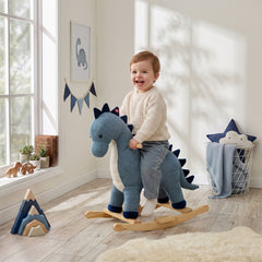 Qaba Baby Rocking Horse, Dinosaur Kids Ride on Horse with Realistic Sound, Interactive Toy for Toddlers 12-36 Months