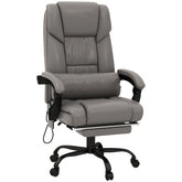 Vinsetto Massage Office Chair with 6 Vibrating Points, High Back Reclining Office Chair with Footrest and Remote, Gray