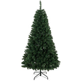HOMCOM 6 ft Artificial Christmas Tree, Norway Spruce Tree, Hinged Xmas Tree with Metal Stand