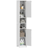 HOMCOM Narrow Tall Bathroom Storage Cabinet, 70" Slim Freestanding Bathroom Cabinet with Adjustable Shelves, Open Shelves