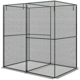 Outsunny 6' x 4' x 6' Crop Cage, Plant Protection Tent with Zippered Doors for Vegetable Garden, Backyard, Black