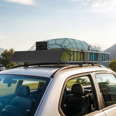HOMCOM Car Roof Rack Basket, 63.8" x 39" x 6.3" Adjustable Cargo Basket for Cars, SUVs, Vans and RVs, 220 lbs Capacity, Black