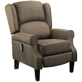 HOMCOM Vibration Massage Recliner Chair for Living Room with Heat, Wingback Single Sofa, Brown